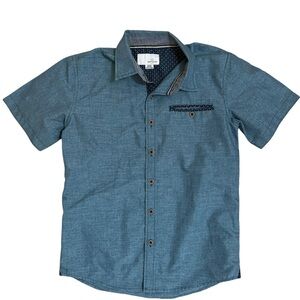 Kids Casual Blue Button Down Shirt